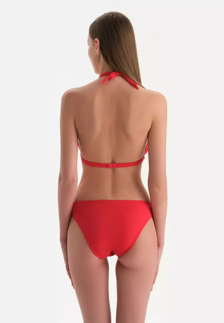 Red Monokini, Removable Padding, Non-wired, Swimwear for Women