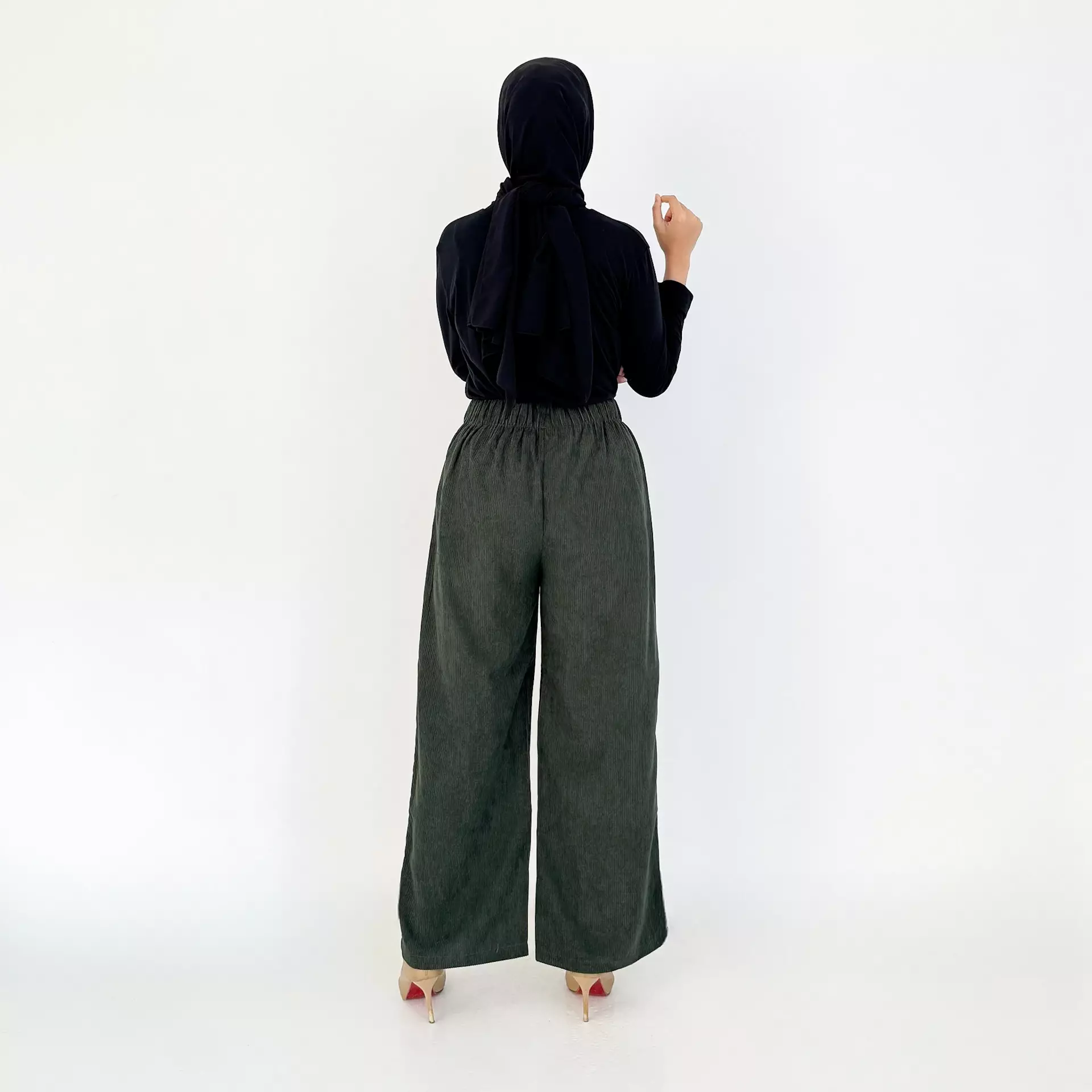 BUY 1 GET 1 FREE Denim Palazzo Kelly LIGHT BLUE + Kulot Korduroy HIJAU