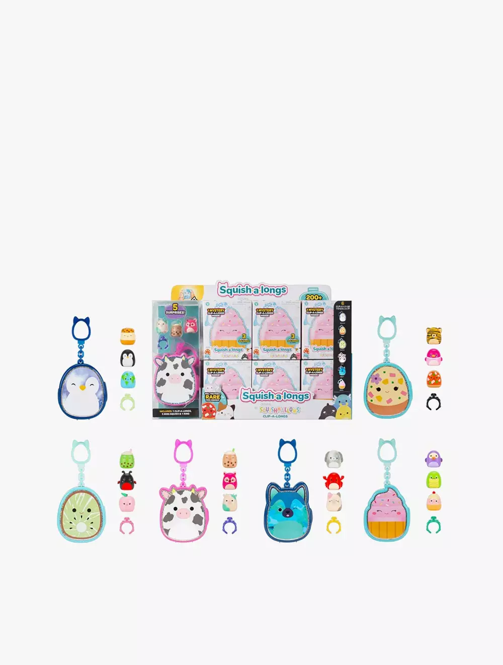 Squish A Longs Clip A Long Blind Assortmenr 12 Pack  - SQLSQAL0081