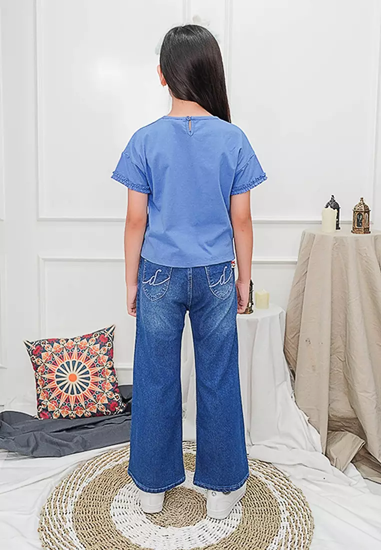 Maxi Culottes/ Kulot Panjang Denim Anak Perempuan/ Daisy Girls Day Out