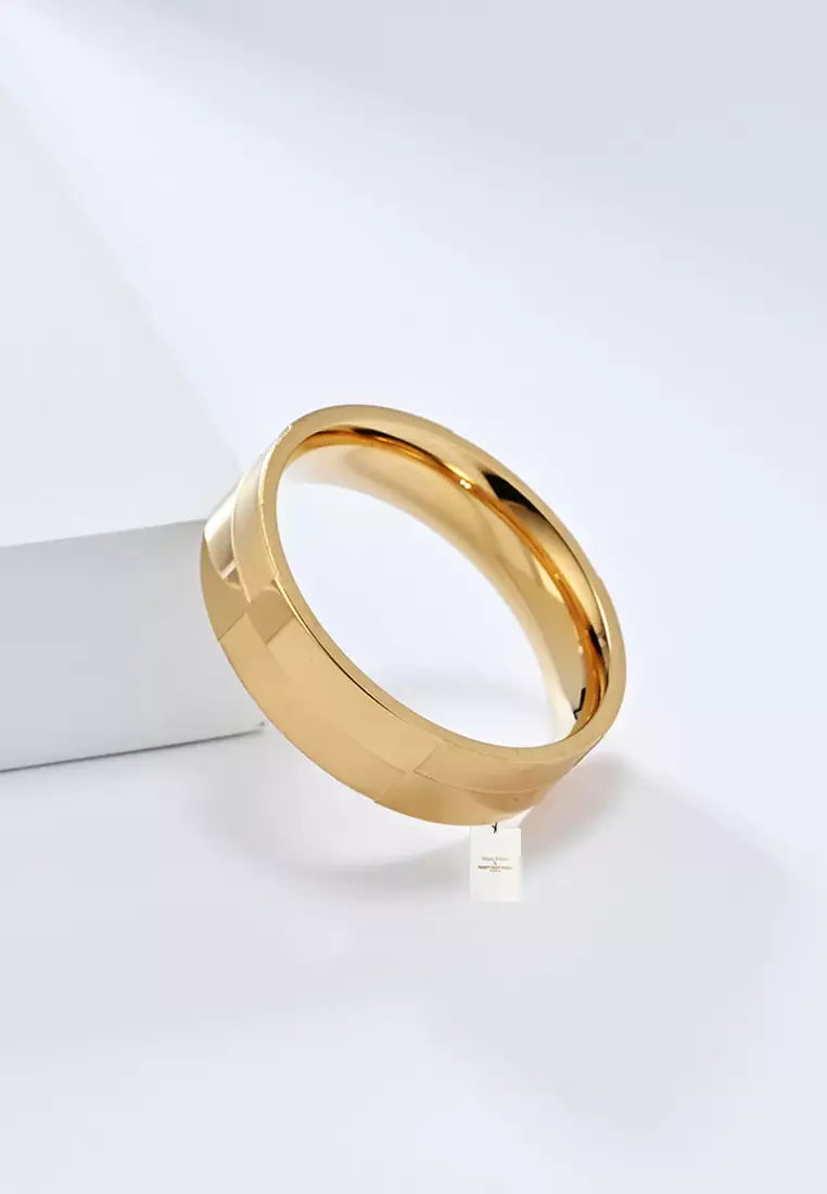 Titanium Steel Dislocation Geometry Ring JW QF-JZ928