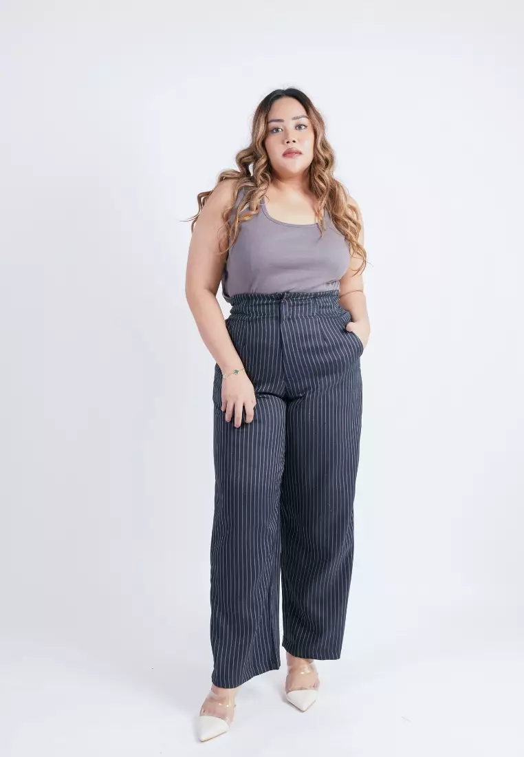 plus size rachel pants black