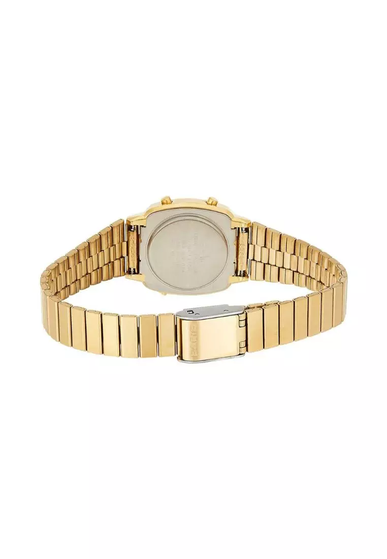 Vintage Digital Watch LA670WGA-1 Gold Stainless Steel Band Ladies Watch