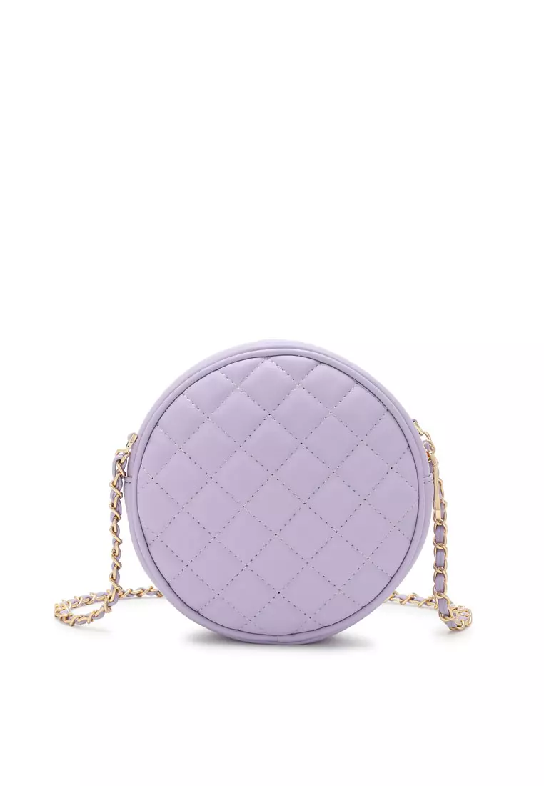 Women's Casual Chain Sling Bag / Crossbody Bag (Tas Selempang Wanita) - Ungu