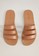 Mango beige Leather Strap Sandals 8A974SHFE23436GS_4