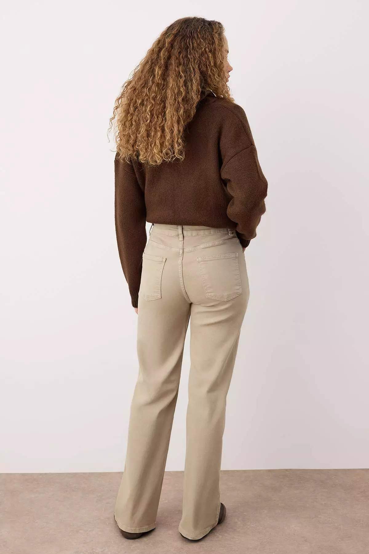 Stone High Waist Wide Leg Jeans