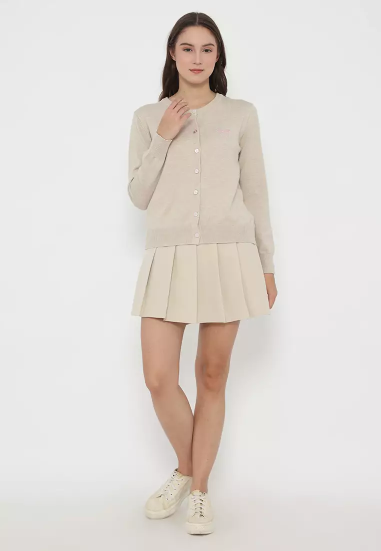 Ribbon Button Soft Knit Cardigan