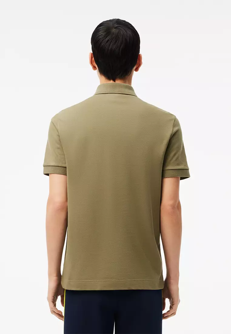 Men's Lacoste Paris Polo Shirt Regular Fit Stretch Cotton Piqué