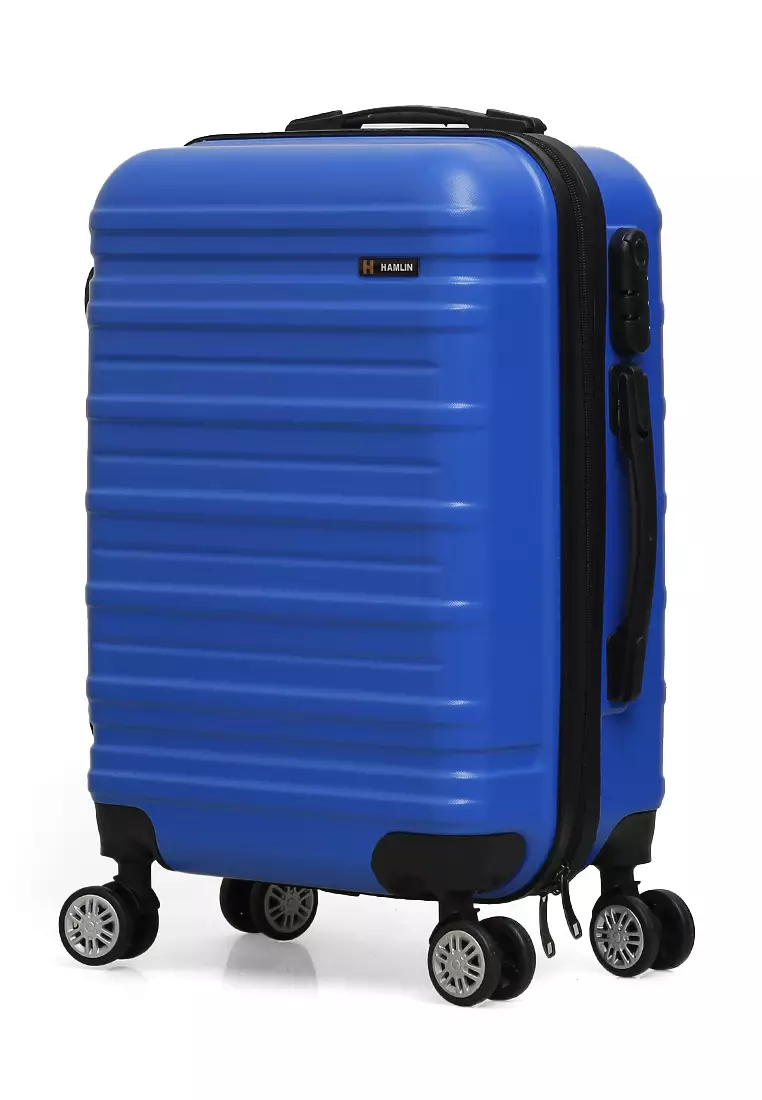 Carlton Tas Koper Fashion Unisex Size 20 Inch Suitcase Number Code Lock Material Fiber ABS ORIGINAL - Blue