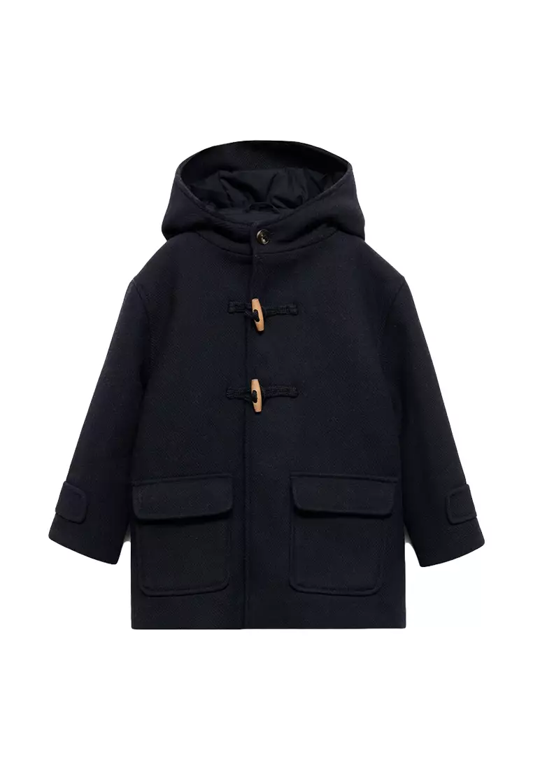 Buy MANGO BABY Hood Wool-Blend Duffle Coat 2025 Online ZALORA