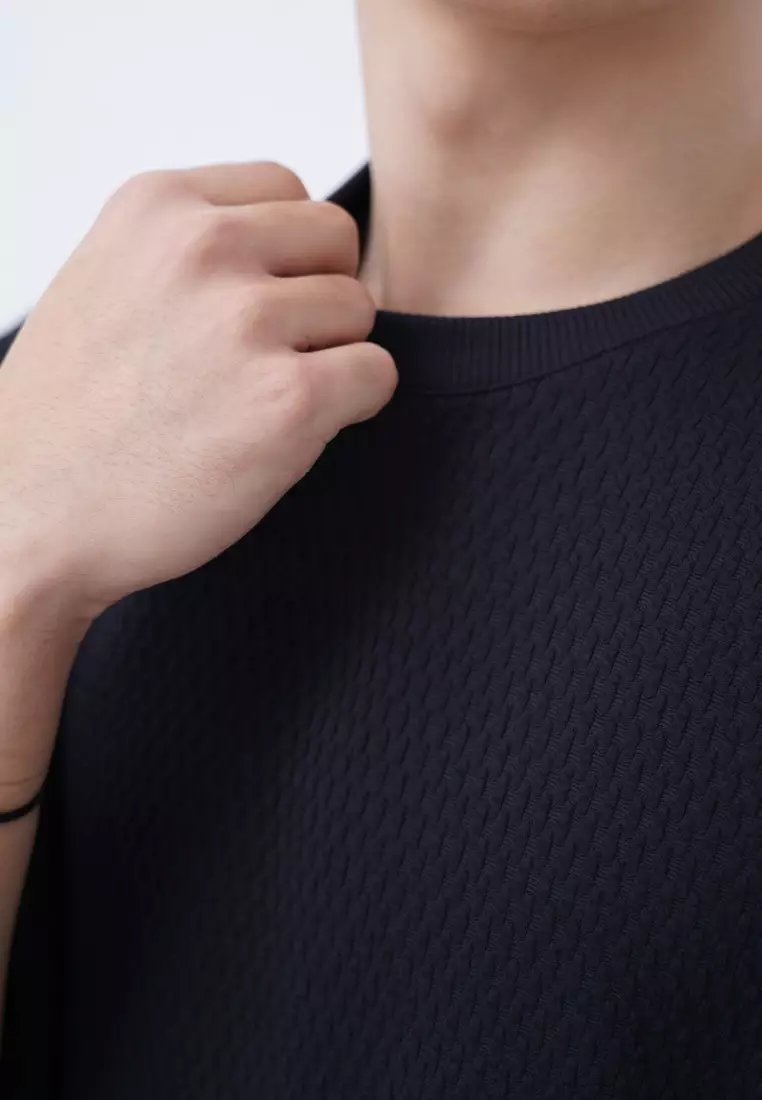 Ryusei T-shirt Oversize SORA Knit Black