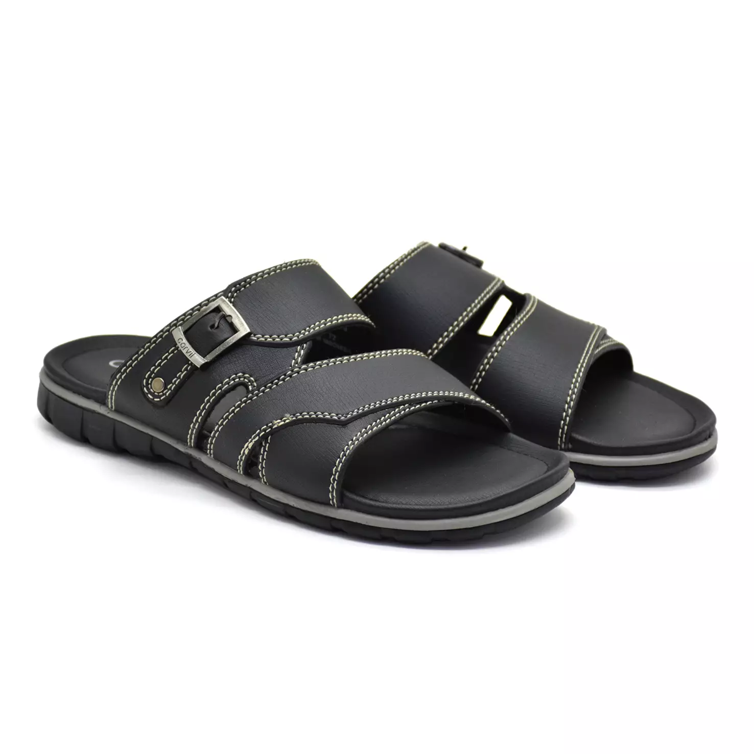 Carvil Sandal Pria Cardiff-03 M Black