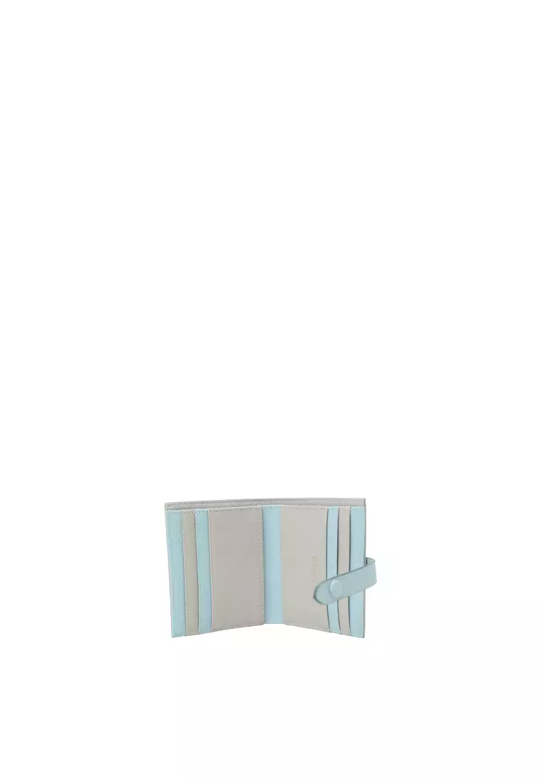 Snap Button Wallet - Light Grey