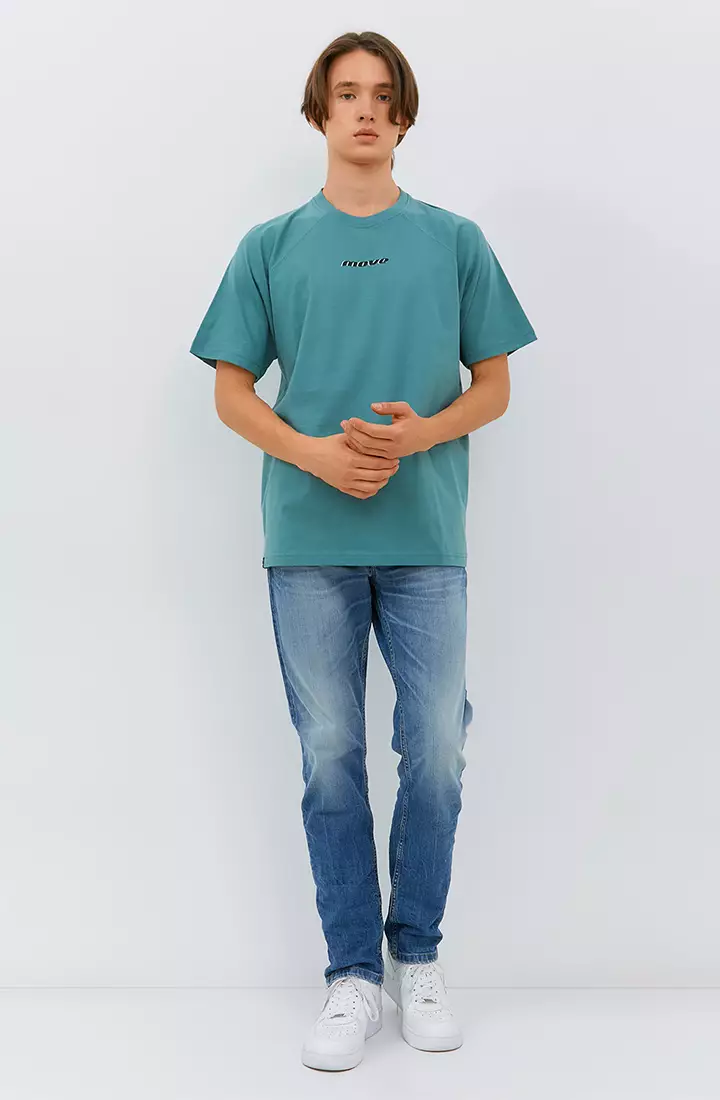 [NEW] Osella Active Cut And Sewn T-Shirt In Bristol Blue And Black 2071400719 | Kaos Pria Lengan Pendek