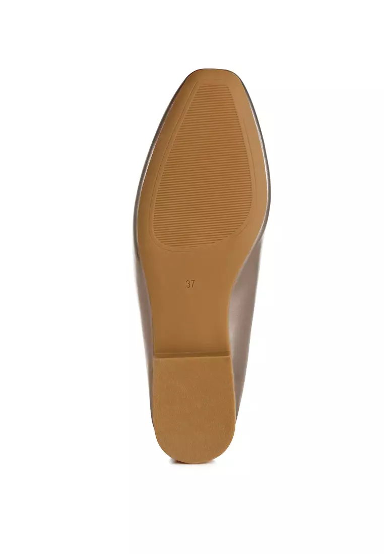 Flat Heel Loafers In Silver