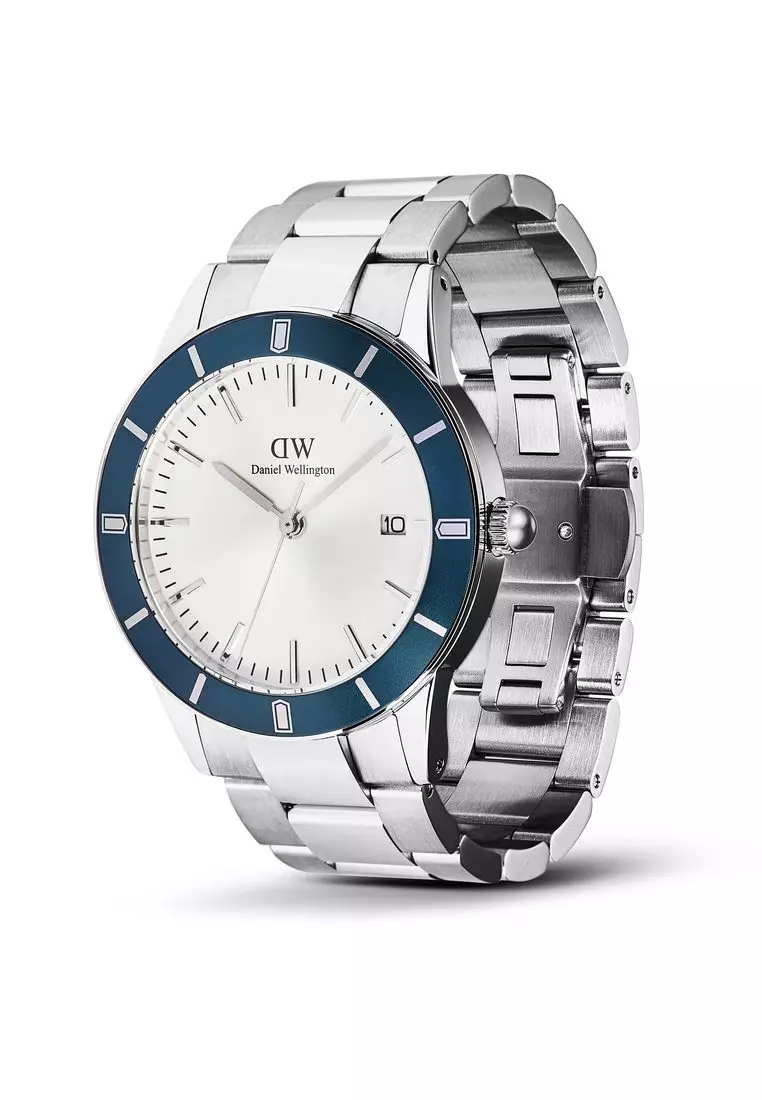 Iconic Paradigma Link Blue Bezel  - Men Watch stainless steel watch DW Official Authentic Original jam tanggan lelaki DW jam tangan