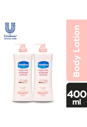Buy Vaseline Vaseline Healthy White Uv Lightening Body Lotion 400ml X 2 Online On Zalora Singapore