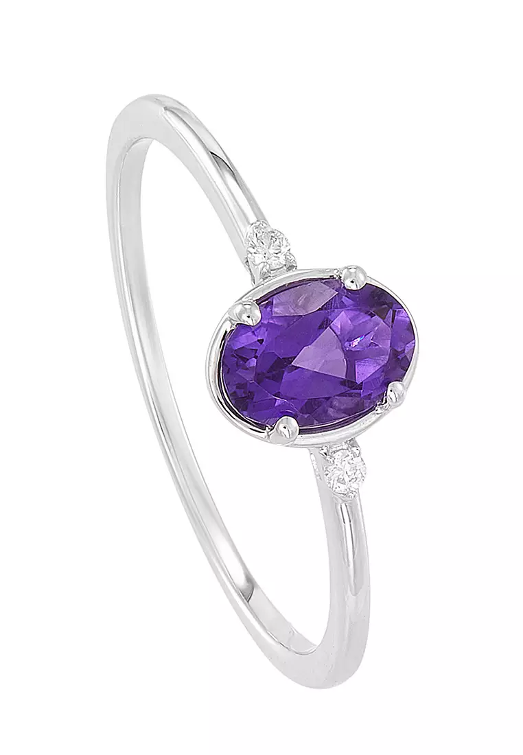 Buy HABIB HABIB Ruhi Amethyst Diamond Ring 2024 Online ZALORA