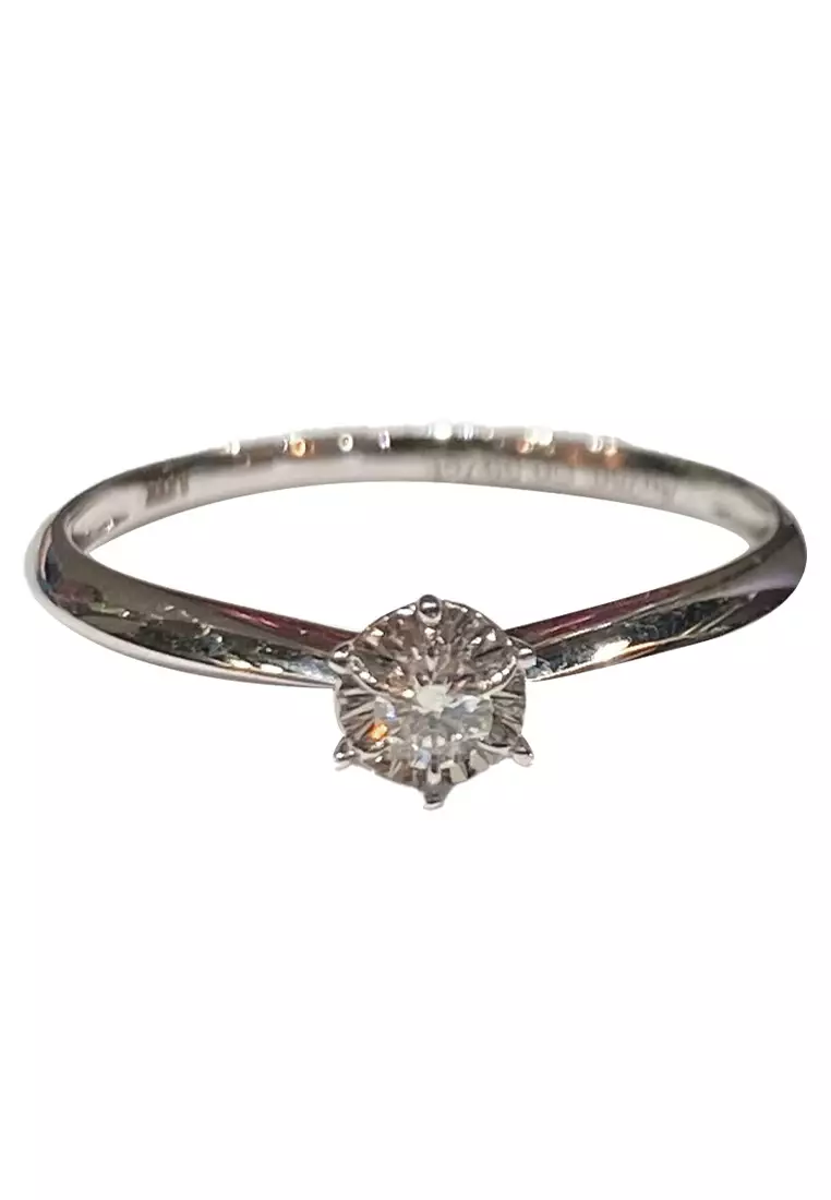 LITZ 18K White Gold Diamond Ring DR135