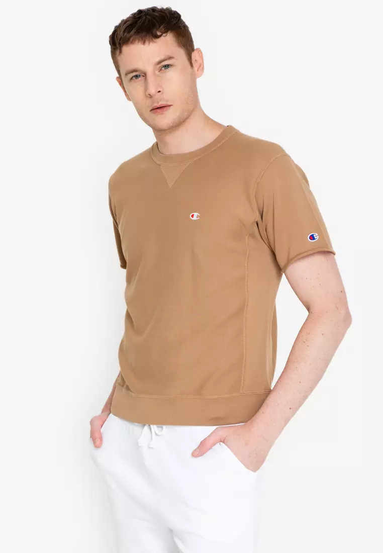 Champion reverse weave short sleeve crew neck sweatshirt online