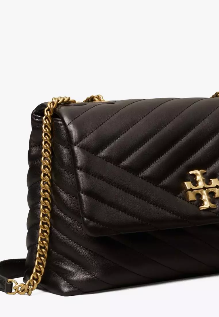 Tory Burch Kira Chevron Convertible Shoulder Bag Black