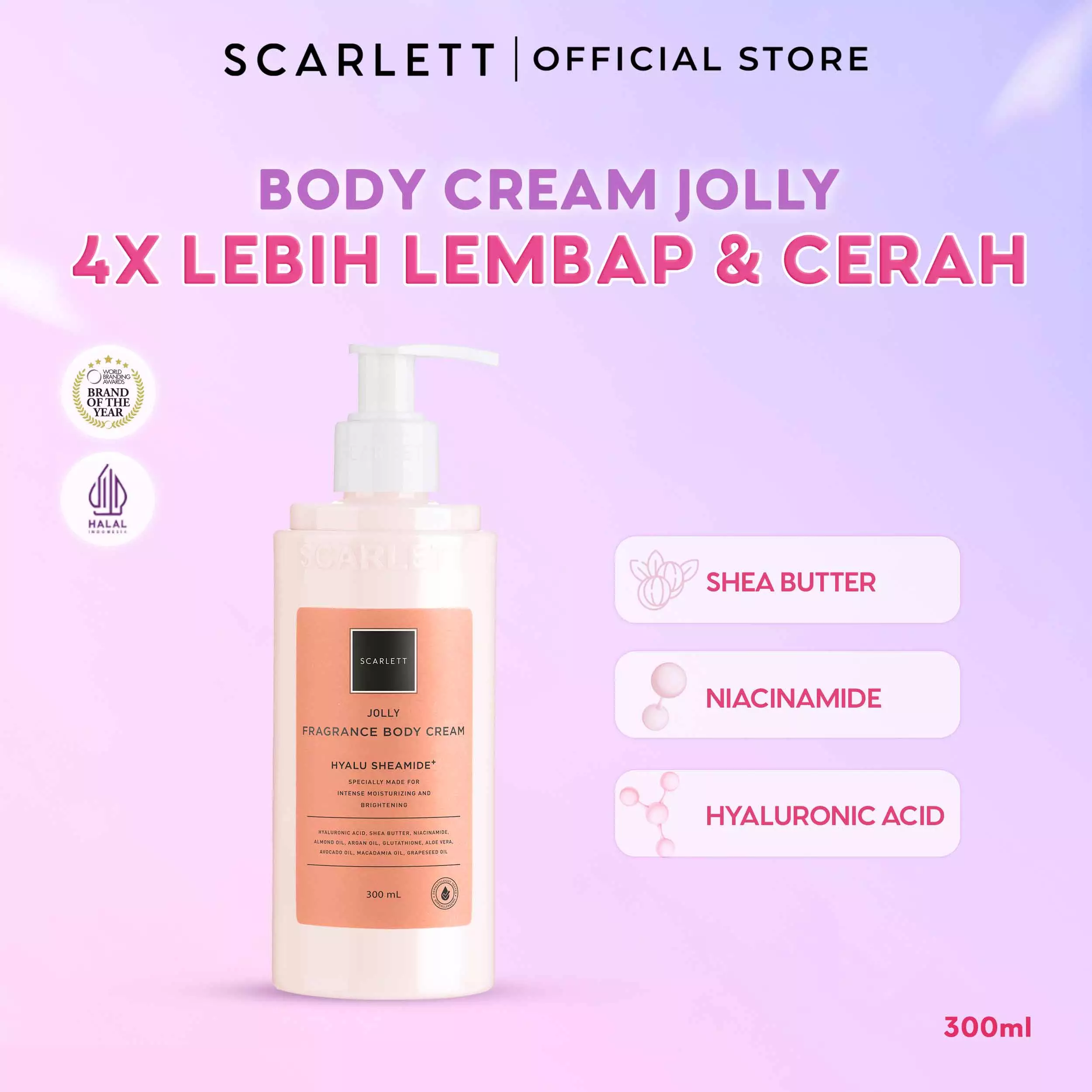 Scarlett Whitening Body Cream Jolly