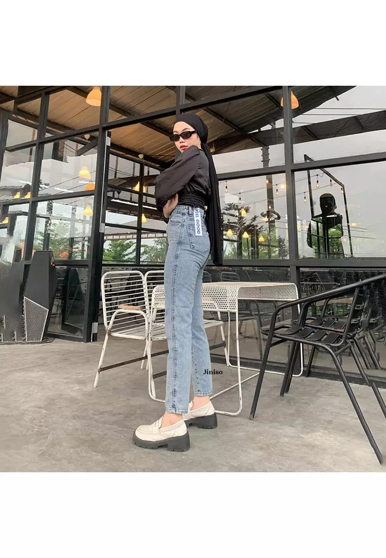 Highwaist Boyfriend Jeans 029 FEEL GOOD