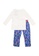 Du Pareil Au Même (DPAM) white Zebra in Boots Print Tee and Printed Pants Pyjama Set E6FABKAA68FD49GS_2