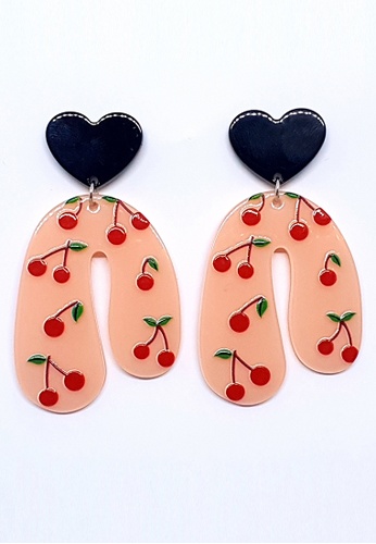 BELLE LIZ red Aspen Cherries Pink Summertime Earrings C7418AC455514CGS_1