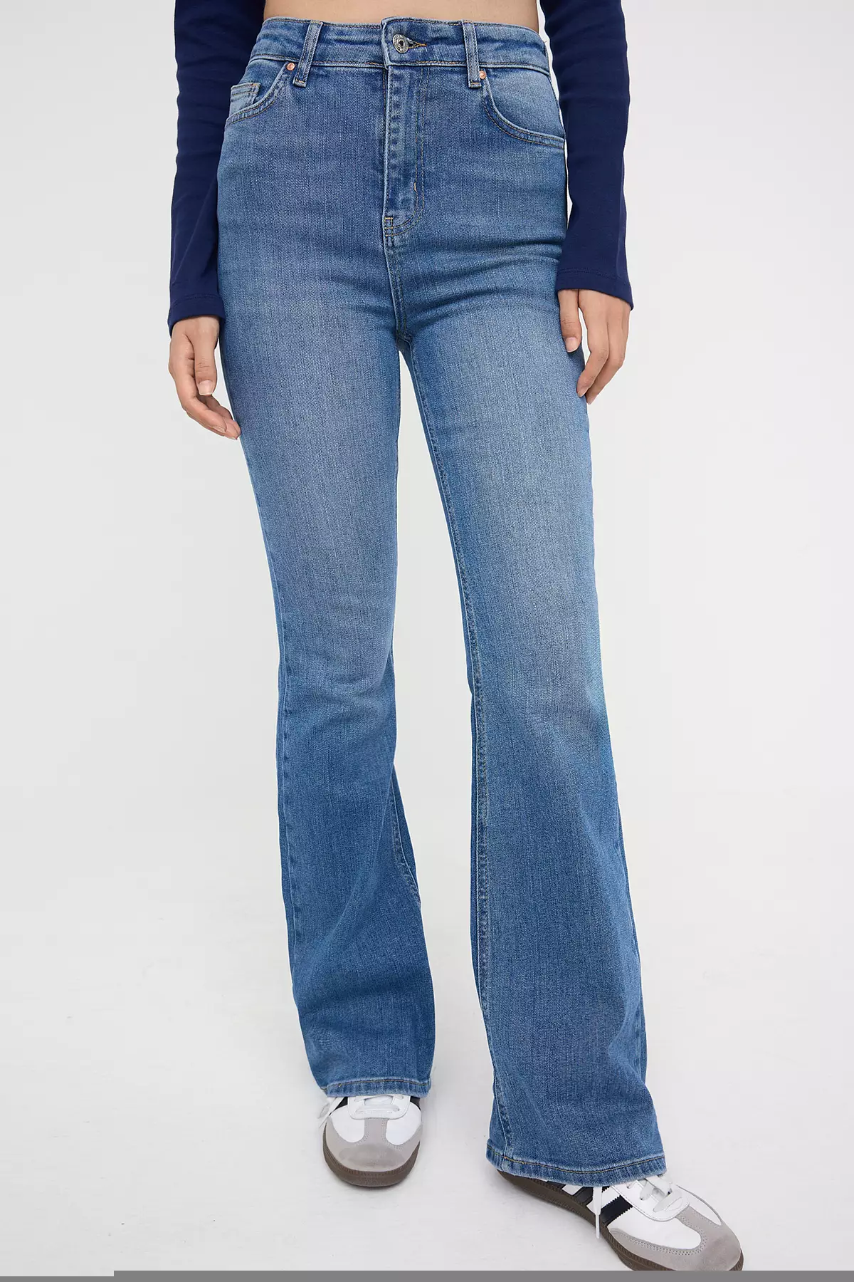 Teen Blue High Waist Flared Jeans Twoaw26Je00095