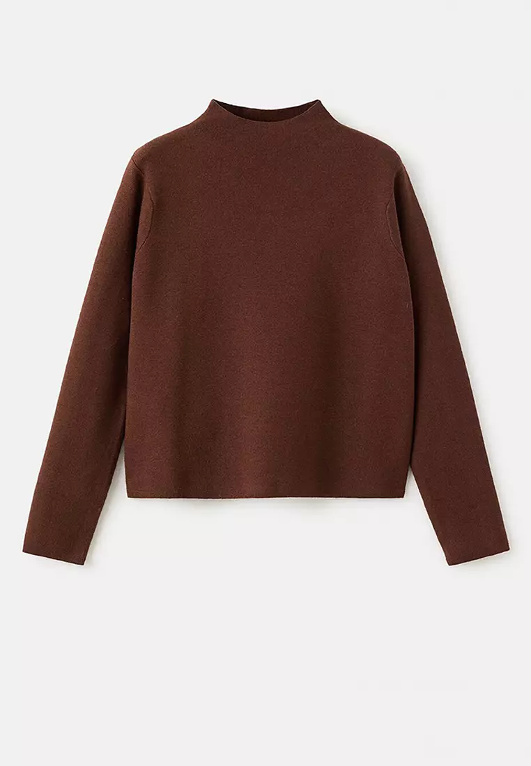 Knitted Sweater With Perkins Neck