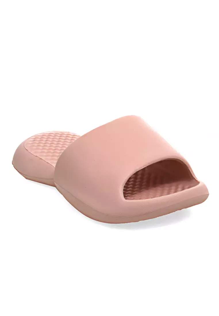 Verel Sandal Rumah Anti-Slip Slipper Unisex Quick Drying Material EVA Soft ORIGINAL - Pink