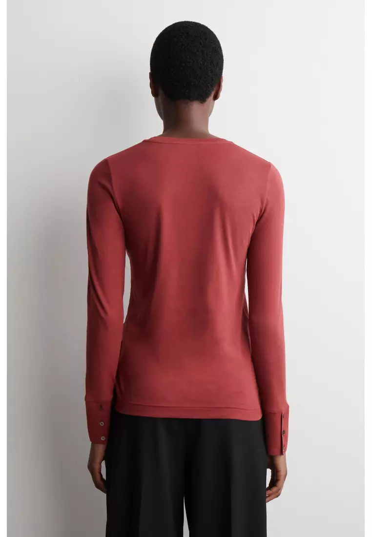 COTTON-JERSEY LONG-SLEEVED TOP