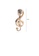 Glamorousky silver Fashion Creative Plated Gold Microphone Music Note Brooch CE1ACACC984FFCGS_2