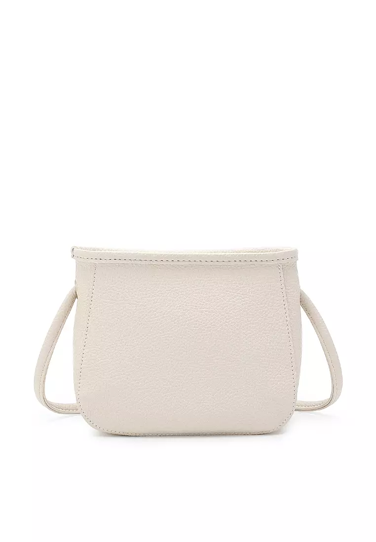 2-In-1 Sling Bag & Zipper Pouch - Beige