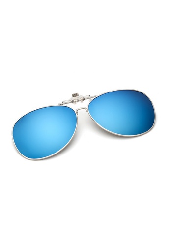 Aviator Full Rim Polarized UV400 Flip-Up Clip On Sunglasses