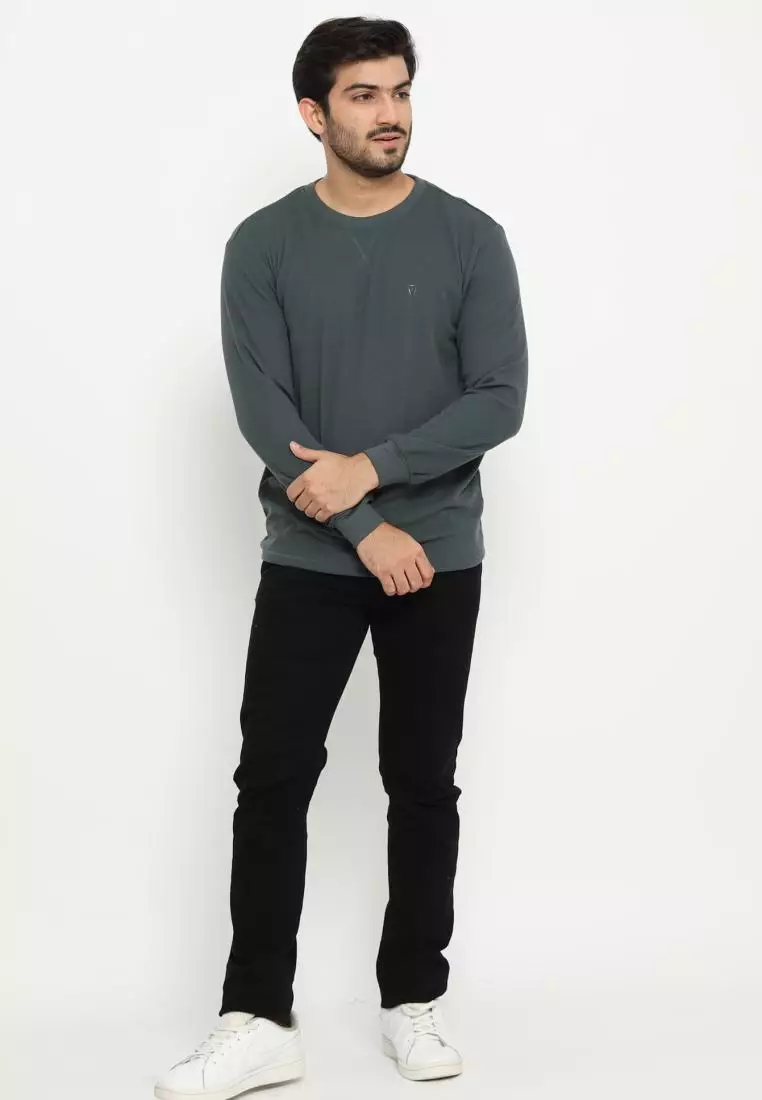 MATSUDA Kaos Polos Waffle Lengan Panjang Cotton Komoro