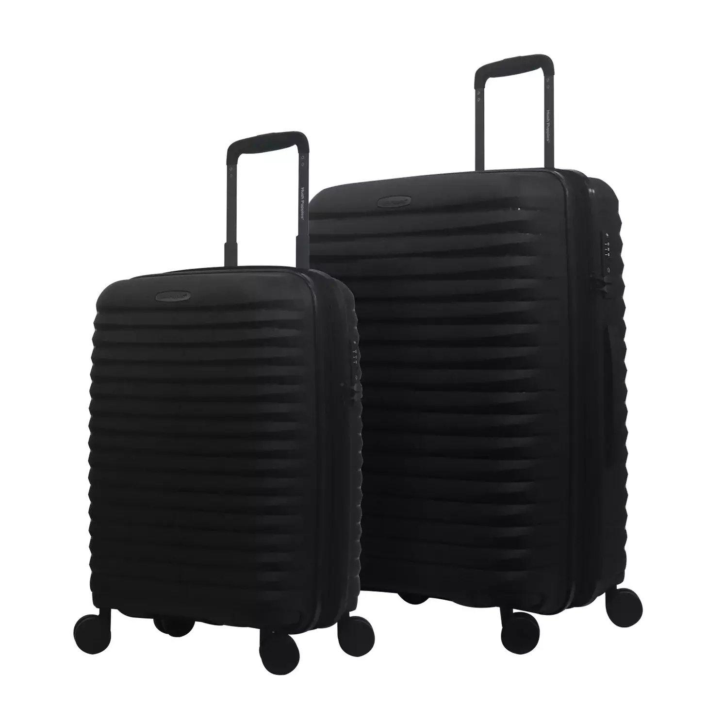 HUSH PUPPIES LUGGAGE BUNDLING 20" + 24"  69-4033 Black