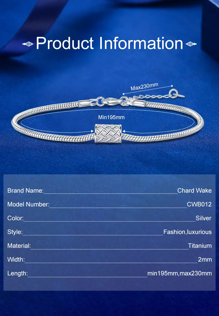 Gelang Pria Titanium Anti Pudar Fashion Bracelets Gelang Cewek