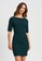 REUX green Basic Mini Dress 6AC2CAA553437BGS_1