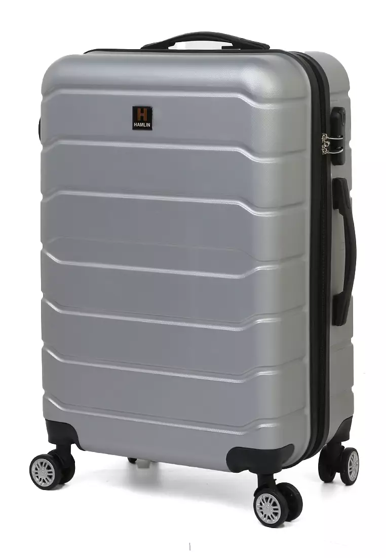 Austin Koper Hardcase Unisex Size 24 Inch Large Compartment Suitcase Combination Lock Material ABS+PVC Coated ORIGINAL - Gray