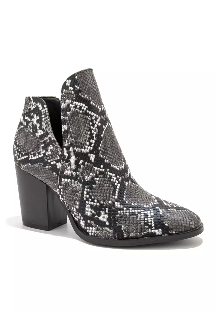 8CM Snake Pattern Ankle Boots WTY4051-2
