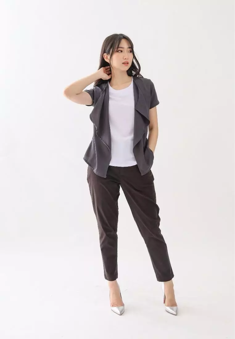MilleFleur Ladies blouse ye on top grey