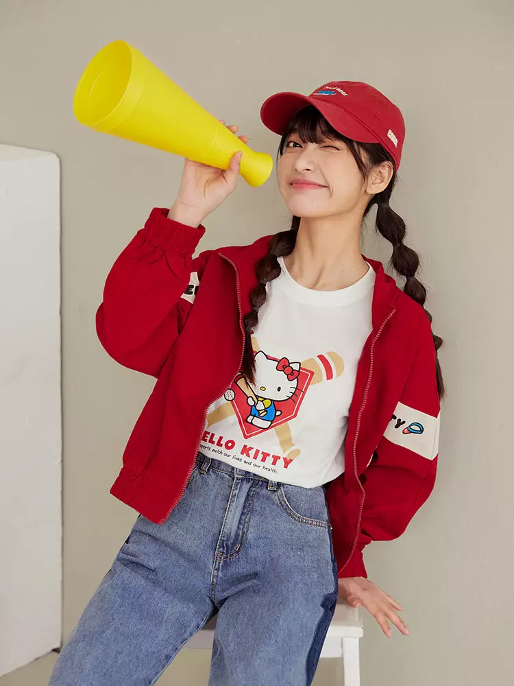 KITTY 運動會．純棉棒球印花短TEE《IK0030》