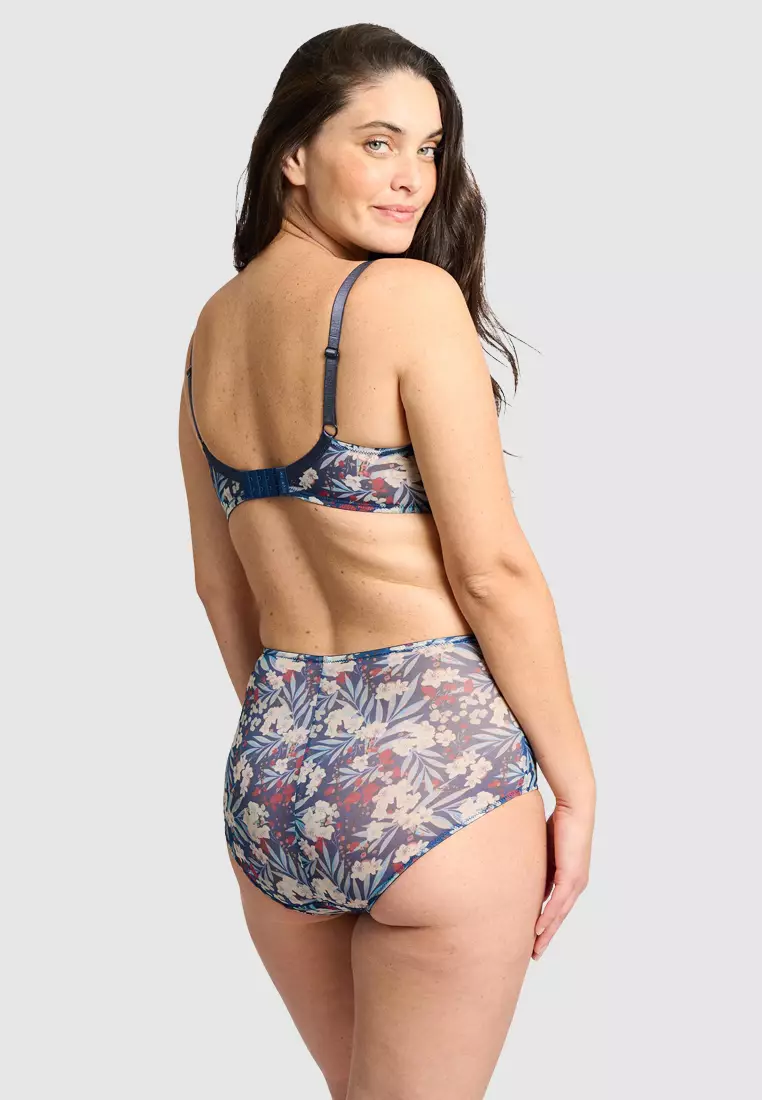 Buy Sans Complexe So Pure Fantaisy Sustainable High Waist Shaping Brief in  Blue Marine Floral Print 2024 Online
