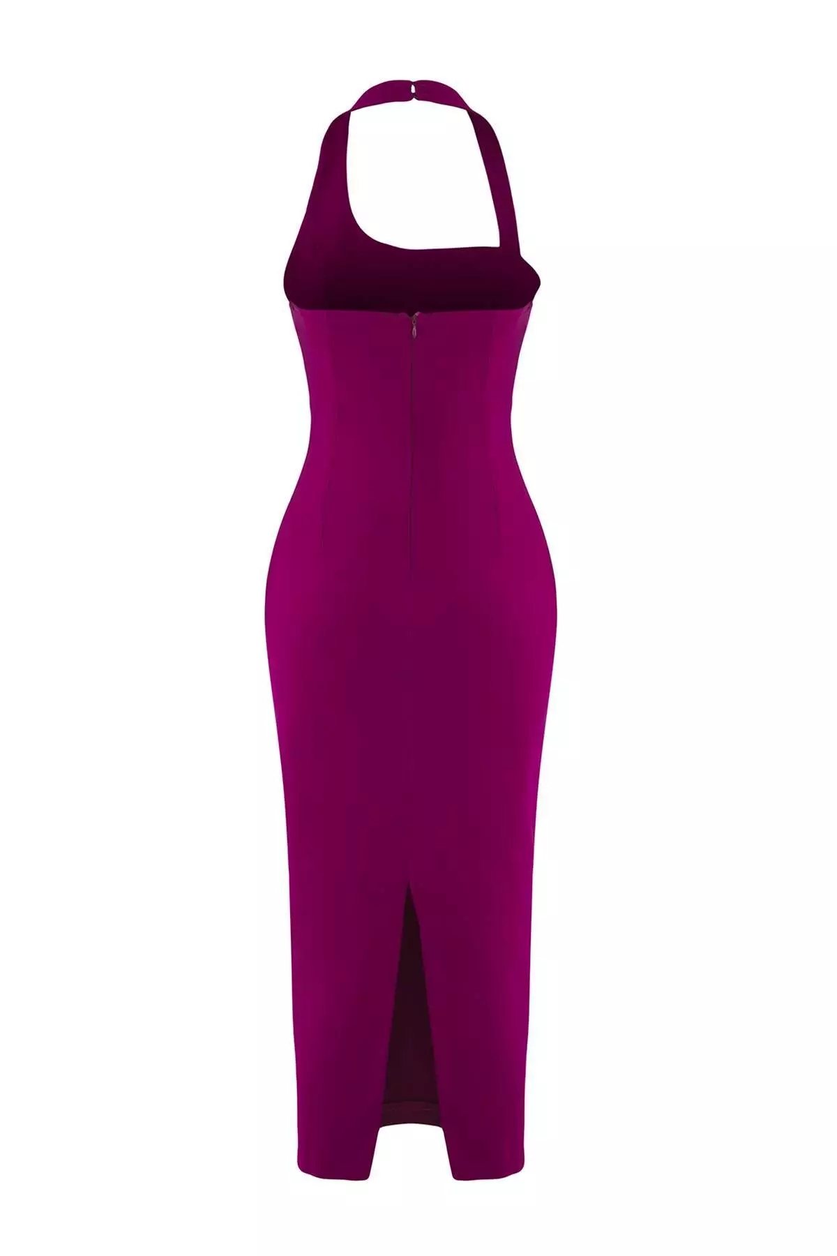 Plum Body-Styling Shiny Stone Woven Evening Graduation Dress Tprss25El00019