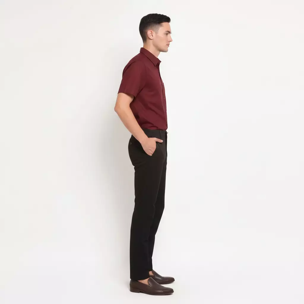 Schoeller Celana Chino Pria Slim Fit Panjang Katun Formal Kasual Warna Hitam – S.0-CCSF.-G101-CTS-SF-BLK