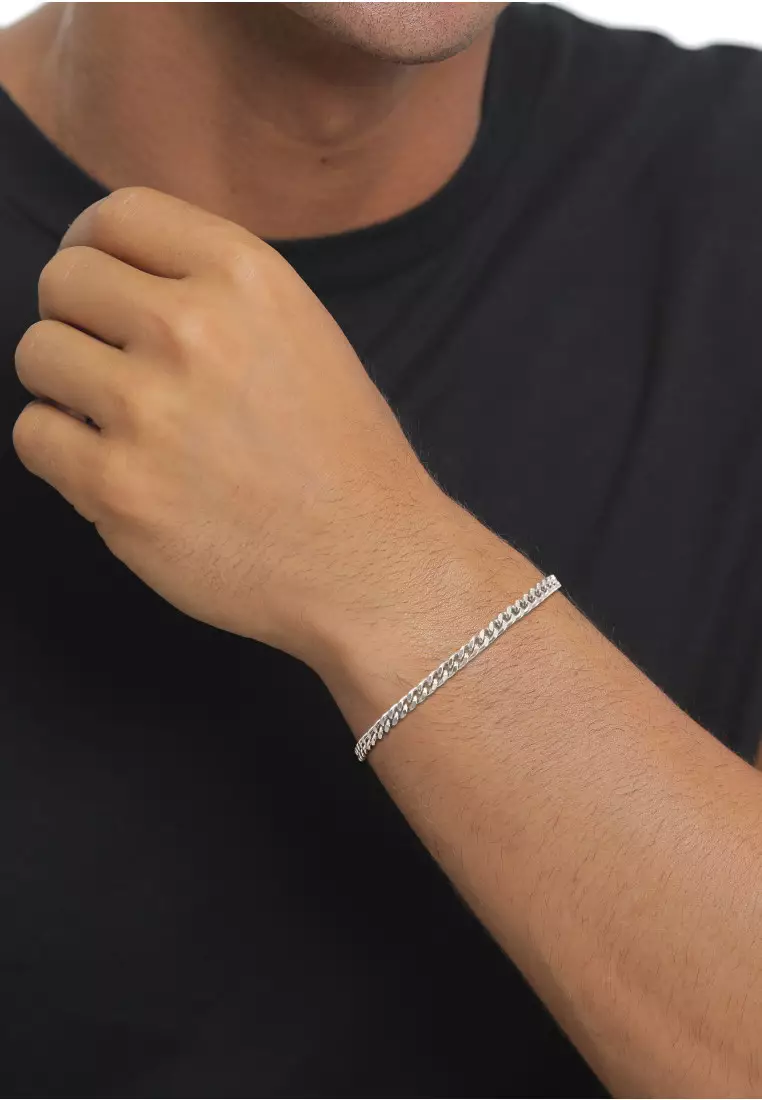EXCLUSIVE Gelang Perhiasan Perak 925 Pria Big Curb Chain