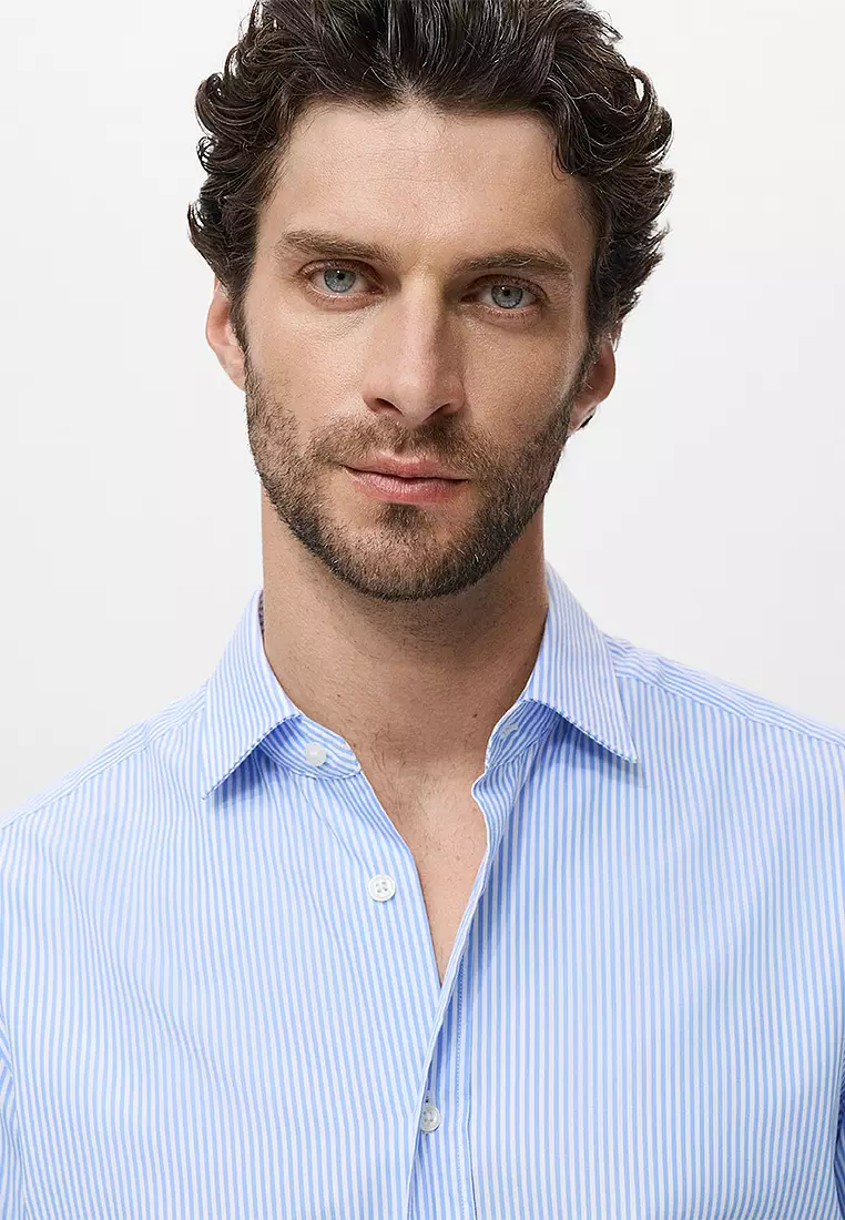 Regular Fit Striped Cotton Shirt