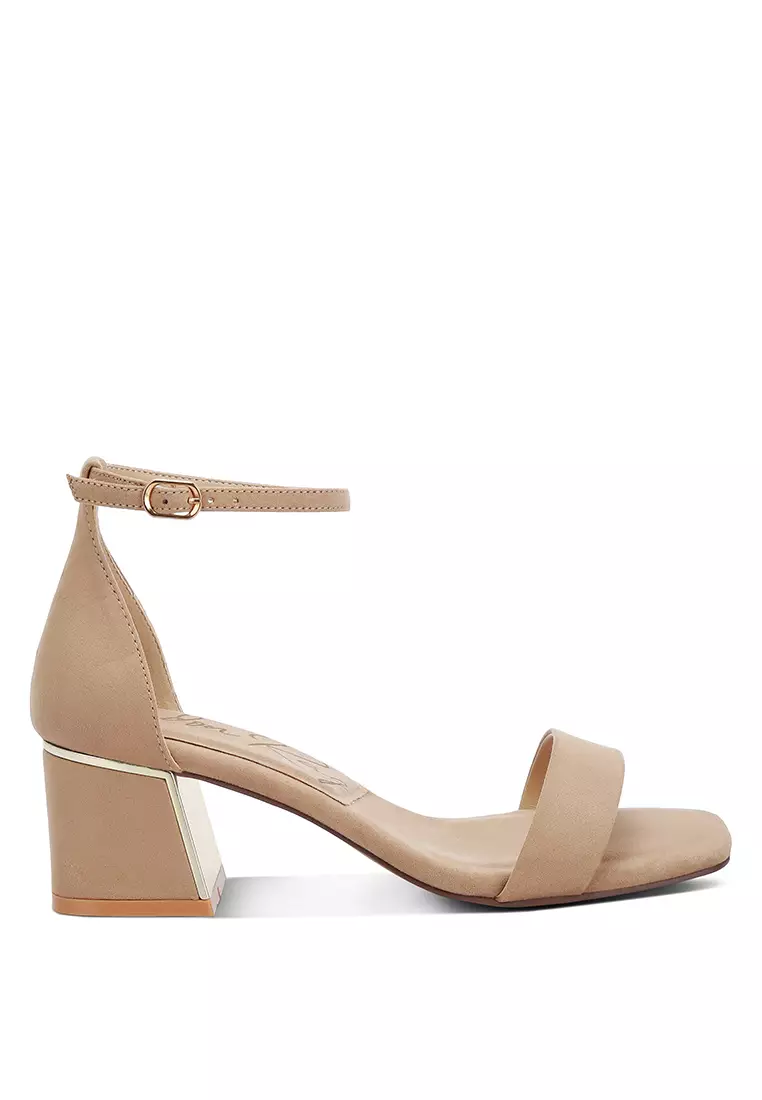 Discount on London Rag  shoes - SKU: Taupe Block Heel Sandals